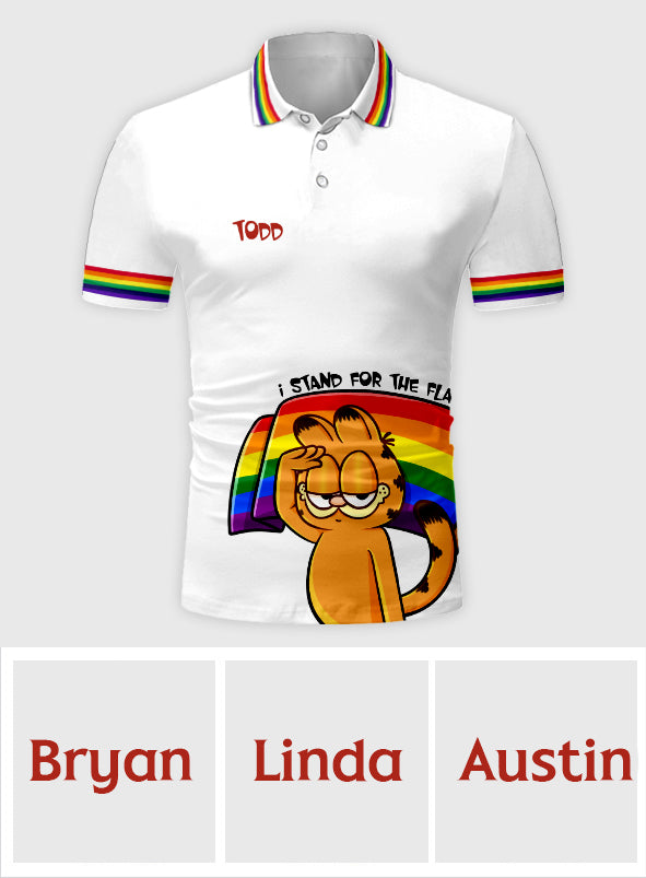 LGBT Pride Month Löwe Das bin ich - Personalisiertes LGBT-Unterstützungs-Poloshirt