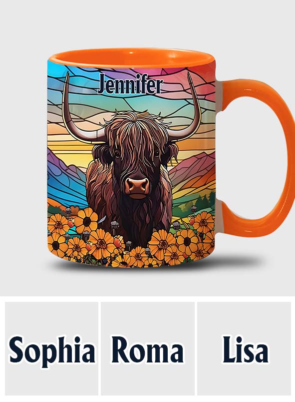 Love Highland Cow - Personalized Accent Mug