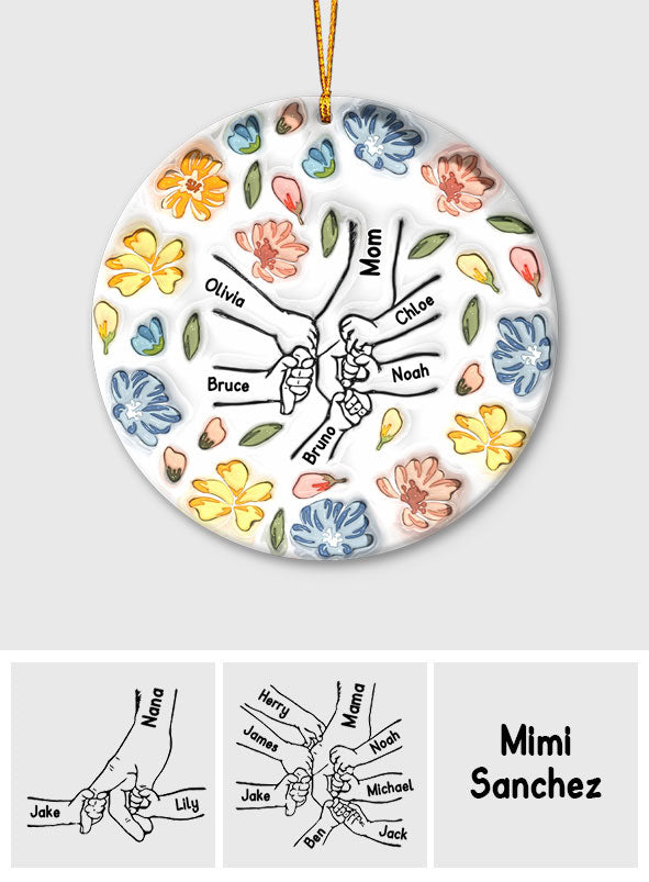 Händchenhaltende Liebe – Personalisierter Mutterschmuck