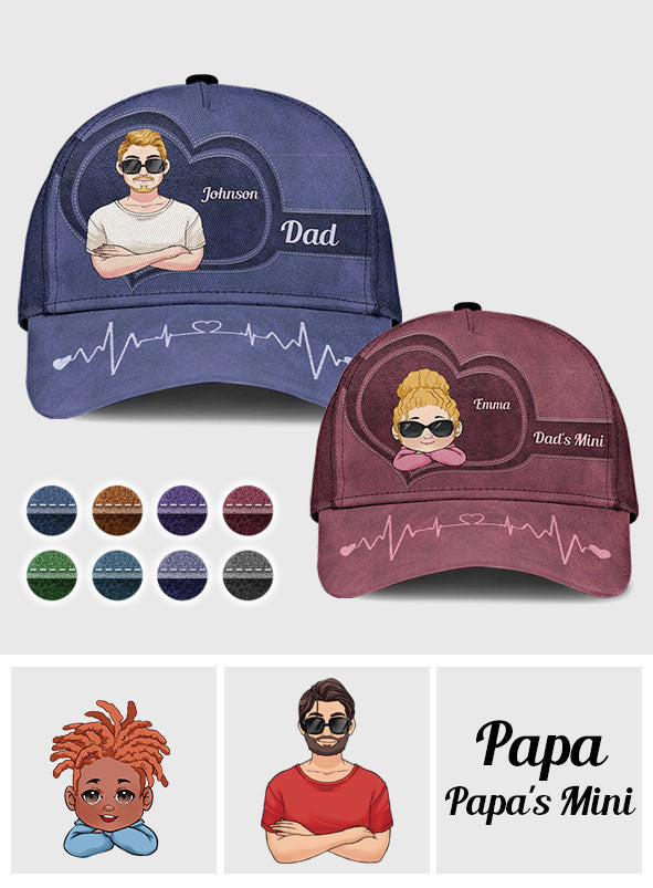 Papa & Papas Mini - Personalisierte klassische Vaterkappe