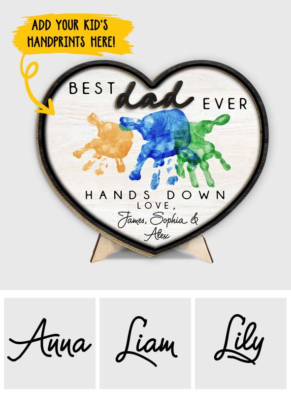 Bester Papa aller Zeiten – Personalisiertes zweilagiges Holzschild „Vater“ / Holzplakette