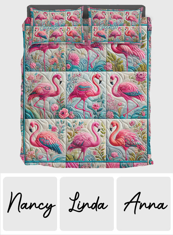 Vintage Flamingo – Personalisierte Flamingo-Bettwäsche