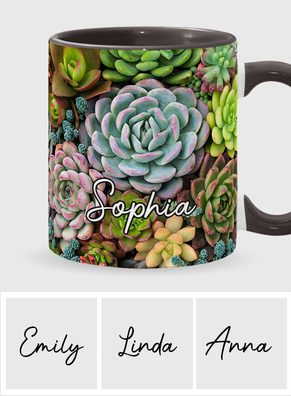 Wunderschöne Kakteen und Sukkulenten – personalisierte Kaktus-Tasse