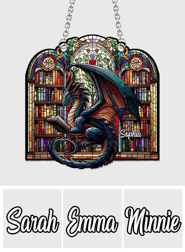 Romanleser – Personalisierter Buch-Fensterhänger als Sonnenfänger