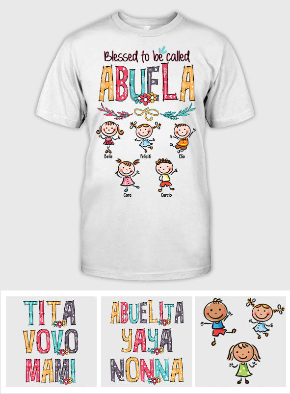 Dios Me Regaló Dos Títulos – Personalisiertes Oma-T-Shirt und Kapuzenpullover