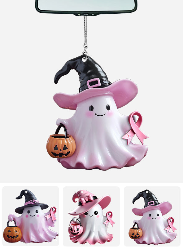 Brustkrebsbewusstsein – Personalisierter Autoanhänger zum Thema Brustkrebs