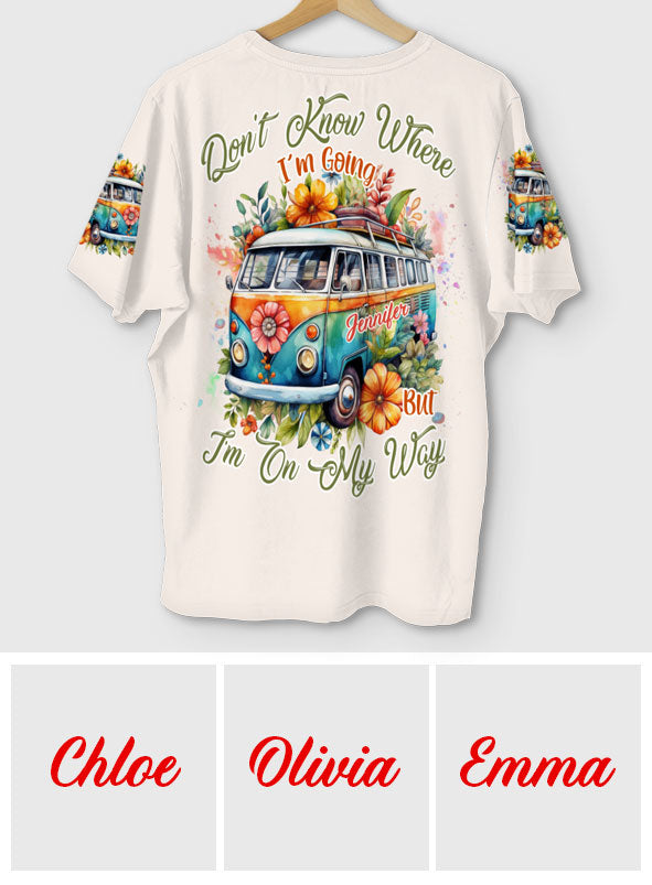 Unterwegs – Personalisiertes Hippie-Shirt