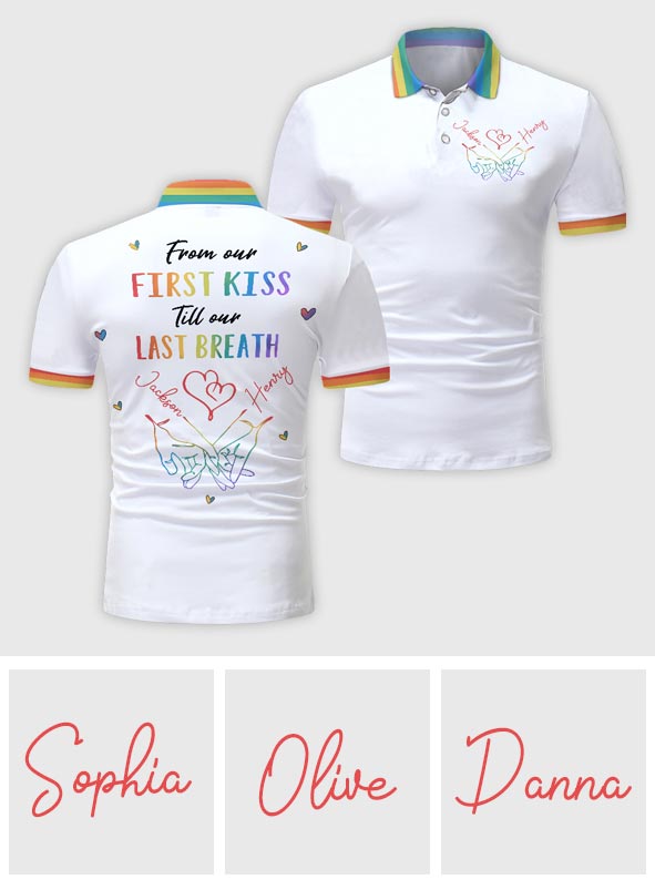 Ich halte zu dir – Personalisiertes LGBT-Unterstützungs-Poloshirt