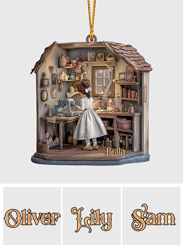 My Happy Place - Personalized Sewing Ornament