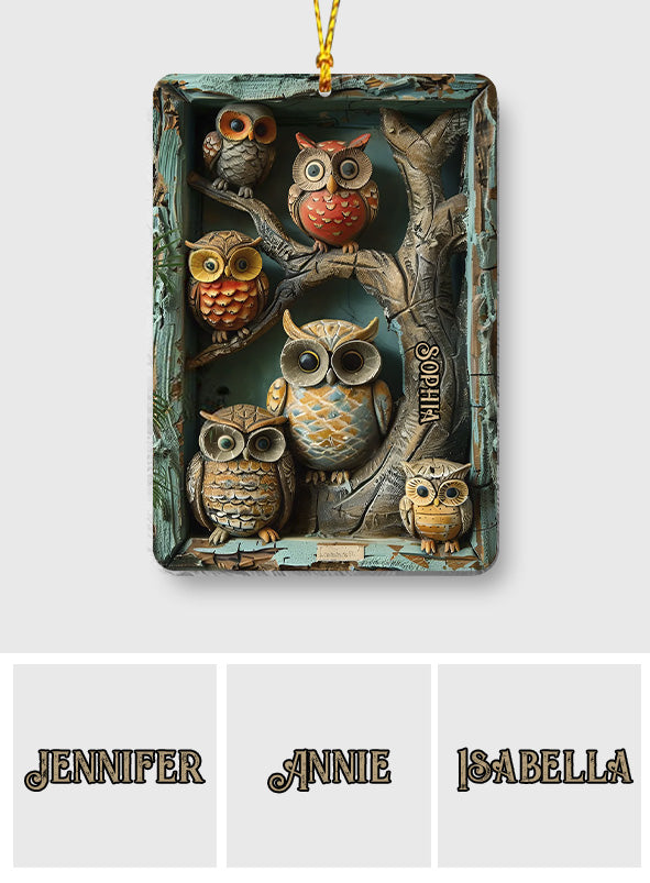 Vintage-Eule – Personalisierter Eulen-Anhänger