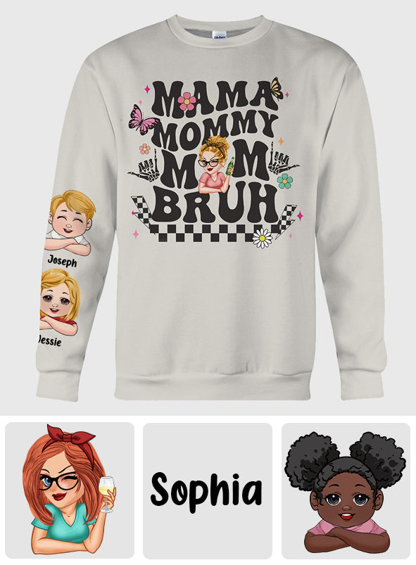 Mama Mommy Mom Bruh - Personalisiertes Mutter-Shirt