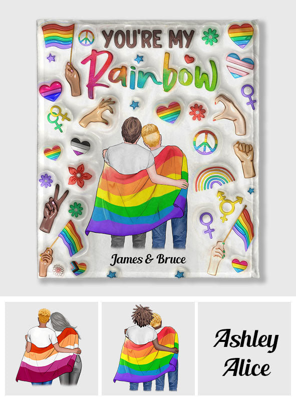 Du bist mein Regenbogen – Personalisierte LGBT-Unterstützungsdecke