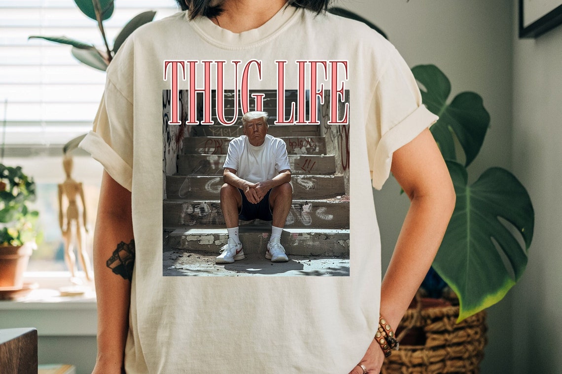 Donald Trump „Thug Life“-Shirt, virales „Thug Life“-T-Shirt mit Trump-Motiv, sarkastisches Donald-Trump-T-Shirt, lustiges Trump-2024-Shirt & Hoodie