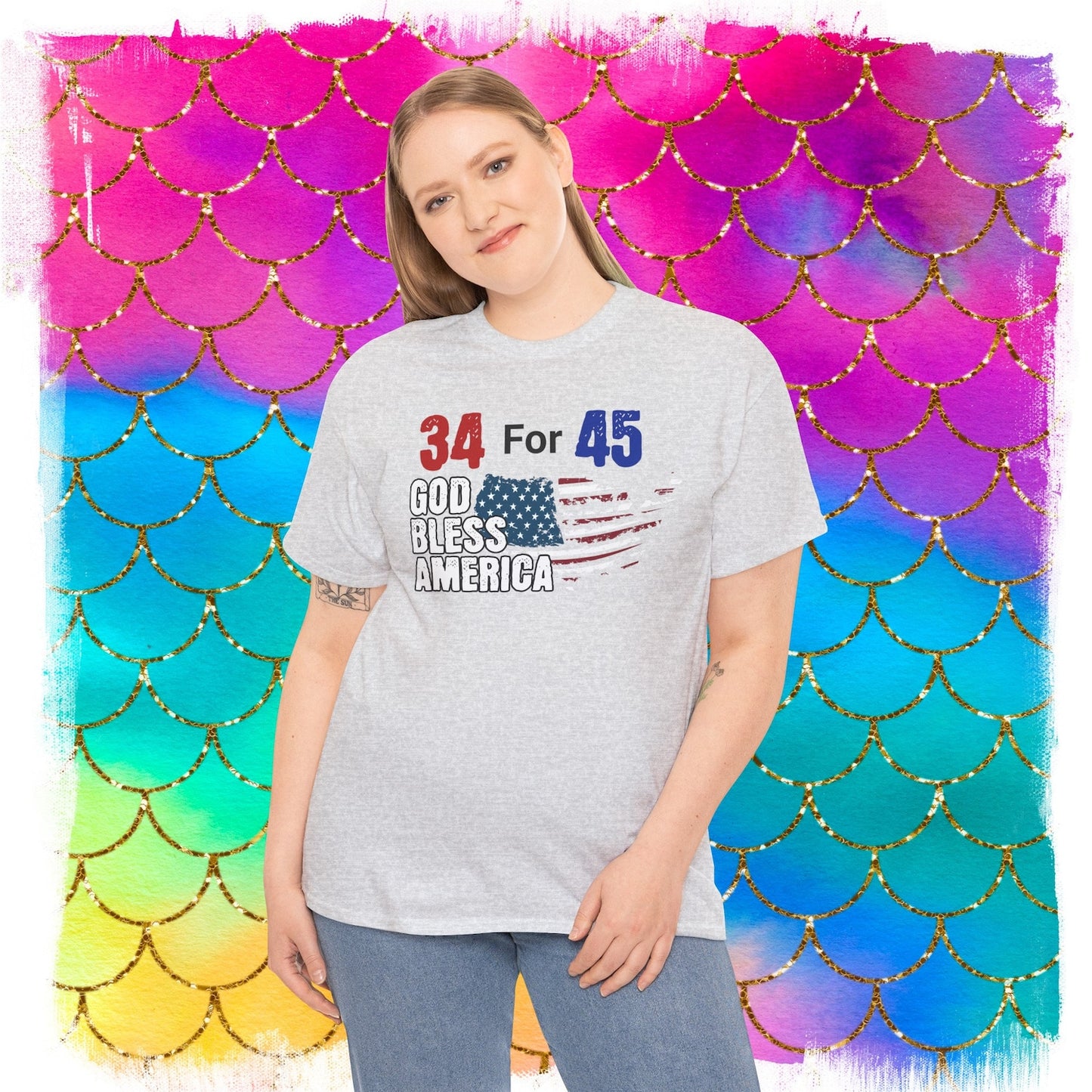 34 für 45 T-Shirt, USA-Wahl-Shirt, Rechtsstaatlichkeits-T-Shirt, Shirt für Rechtsliebhaber, 34 zählt für Nummer 45 – Geschenk-T-Shirt für Juristen & Hoodie