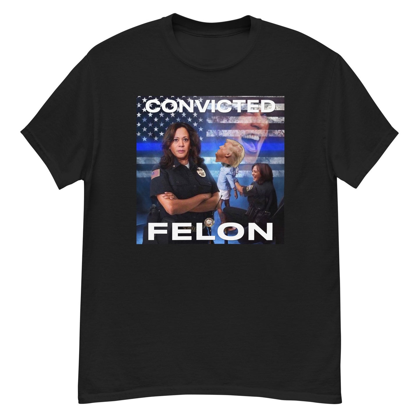 Trump-Shirt mit Aufdruck „Verurteilter Straftäter“, Kamala Harris-T-Shirt (45. Präsidentin, 43 Anklagepunkte) – Lustiges Meme-Shirt & Hoodie