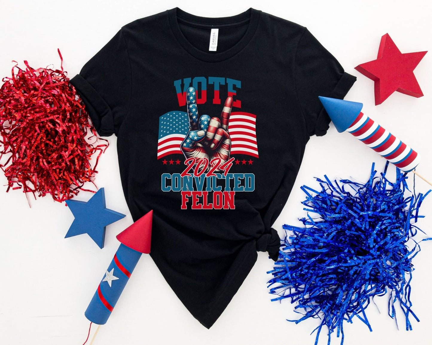 „Wählt verurteilte Straftäter 2024“-Shirt, Wahl-Shirt, Wahl-T-Shirts, Politisches Shirt, Präsidentschaftswahl-Shirt 2024, Trump-Shirts, T-Shirt & Hoodie