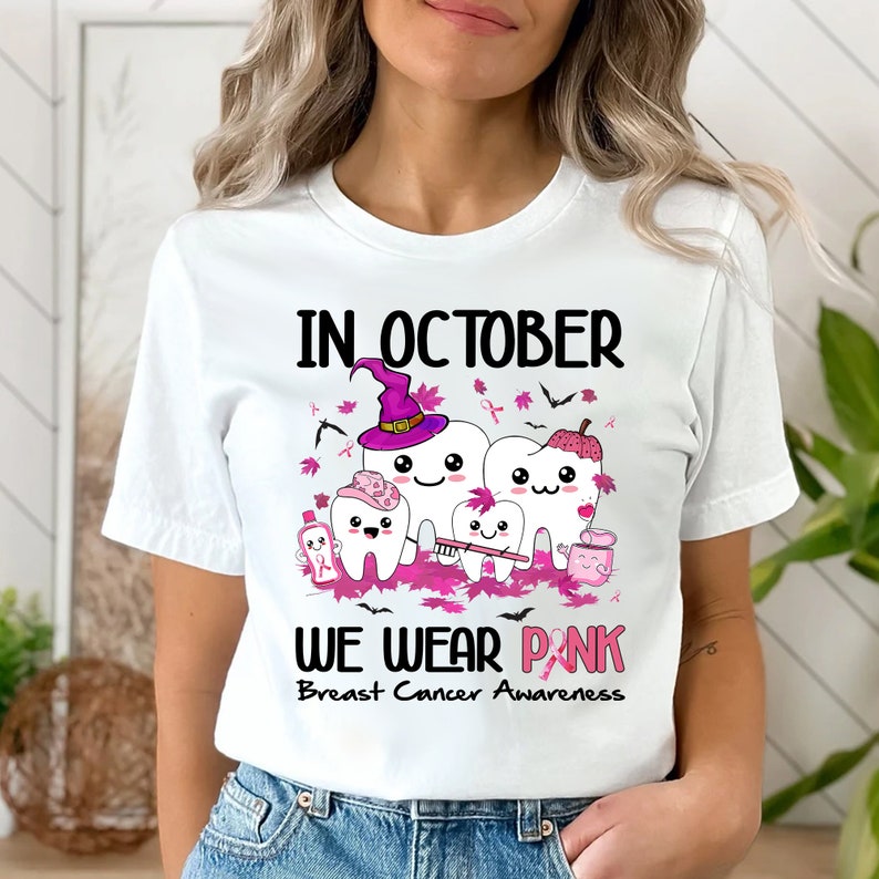 Zahnärztliches Brustkrebs-Oktober-Shirt T-Shirt & Hoodie zur Sensibilisierung für Brustkrebs 0924
