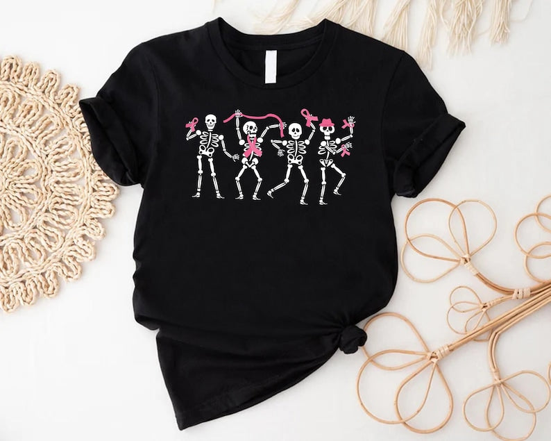 Dancing Skeletons Breast Cancer Breast Cancer Awareness T-shirt & Hoodie 0924