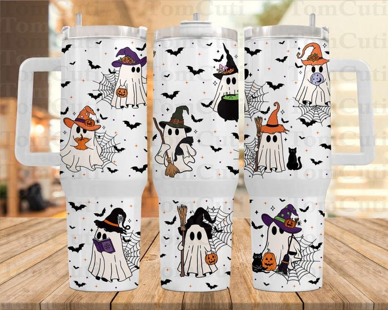 Halloween-Geister-Kürbis-Becher mit Henkel, 0924