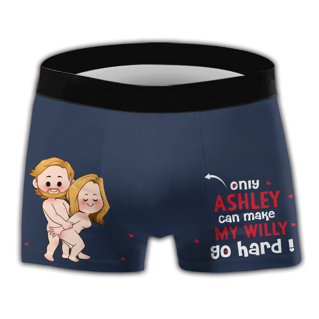 My Willy Go Hard - Personalisierte Boxershorts für Männer für Paare