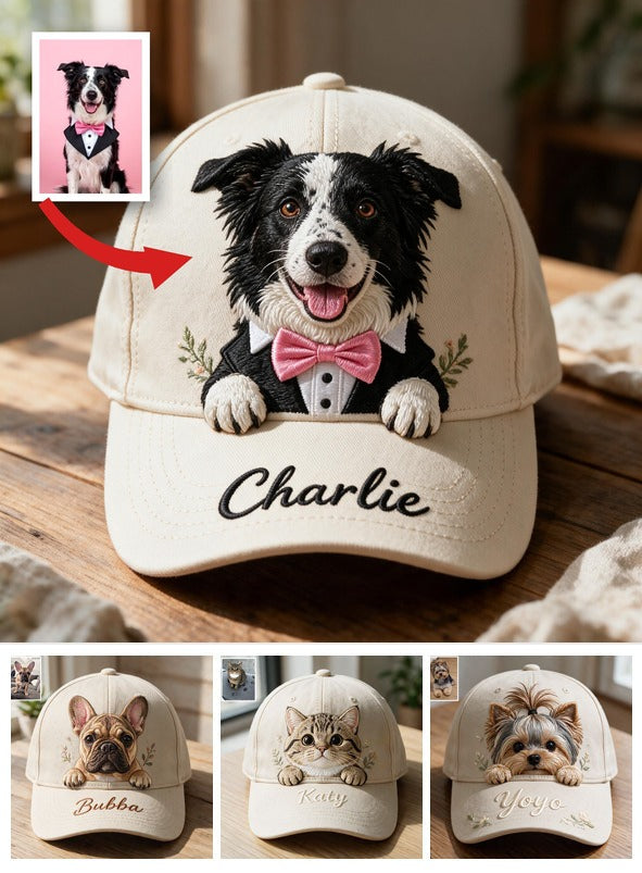 Personalisierte Bestickte Border Collie Classic Cap, Individuelles Geschenk für Hundeliebhaber