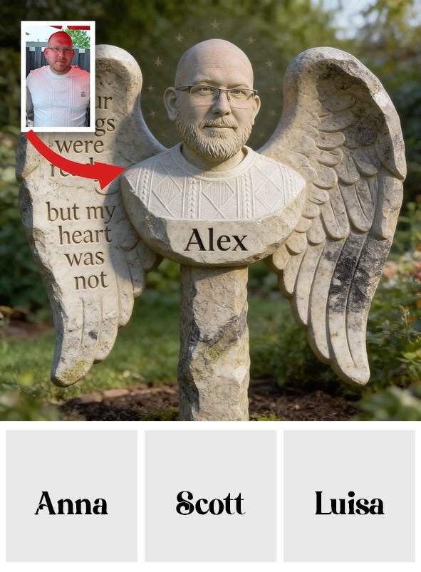 Personalized Man Memorial Acrylic Garden Plaque 'Your Wings Were Ready' Bereavement Remembrance Sympathy Gift