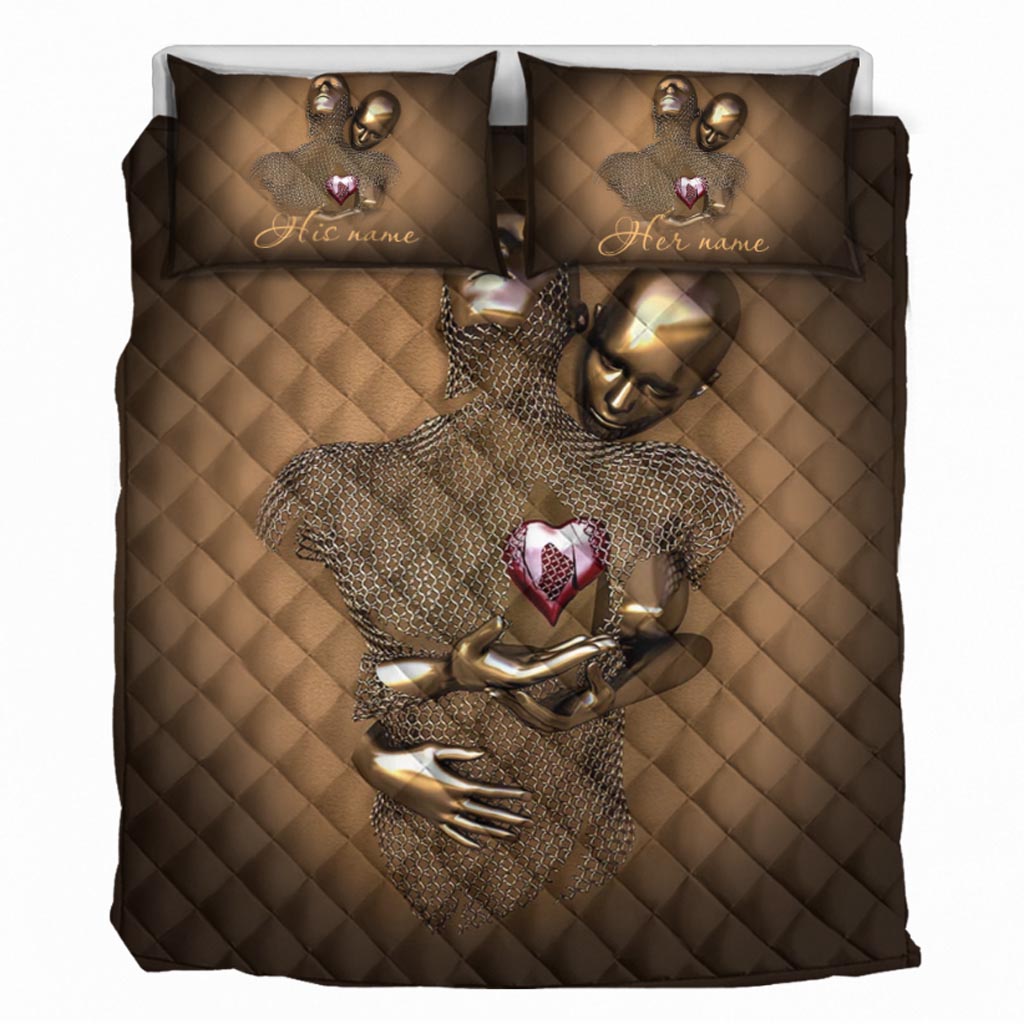 Couple - Personalized Quilt Set With 3D Pattern Print