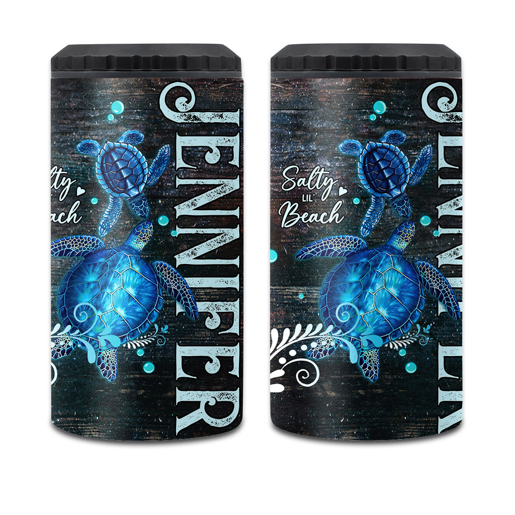 Salty Lil Beach – Personalisierter Dosenkühler in Schildkrötenform