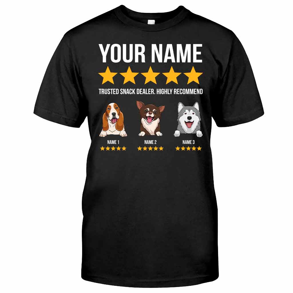 Vertrauenswürdiger Snackhändler – Personalisiertes Hunde-T-Shirt und Hoodie