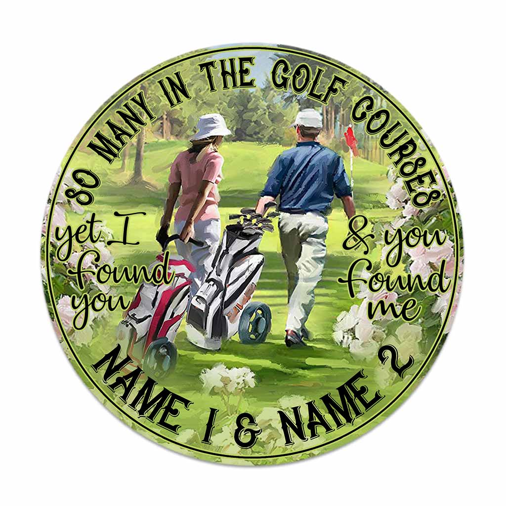 So Many In The Golf Course personalisiertes rundes Holzschild