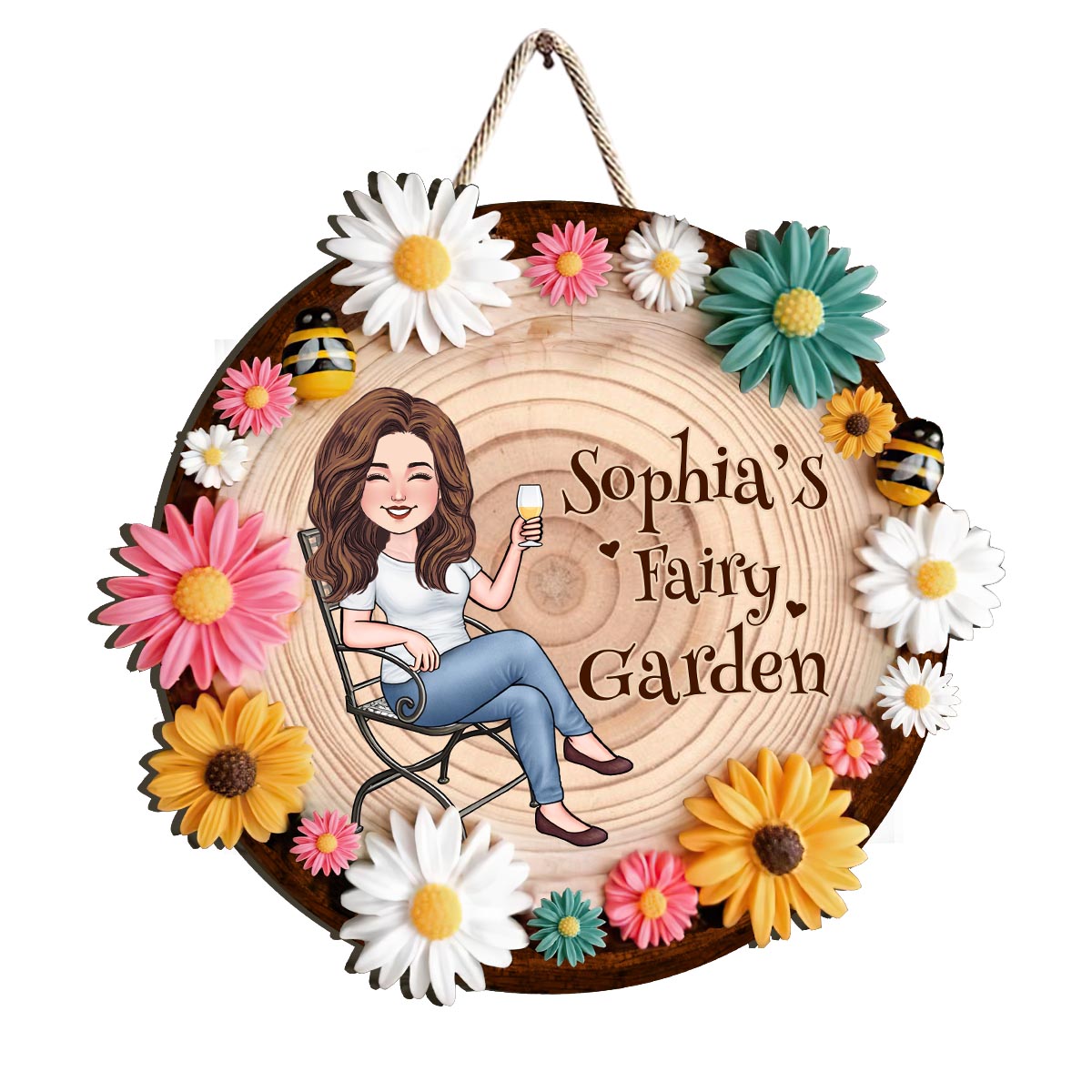 Fairy Garden - Personalized Gardening Wood Sign
