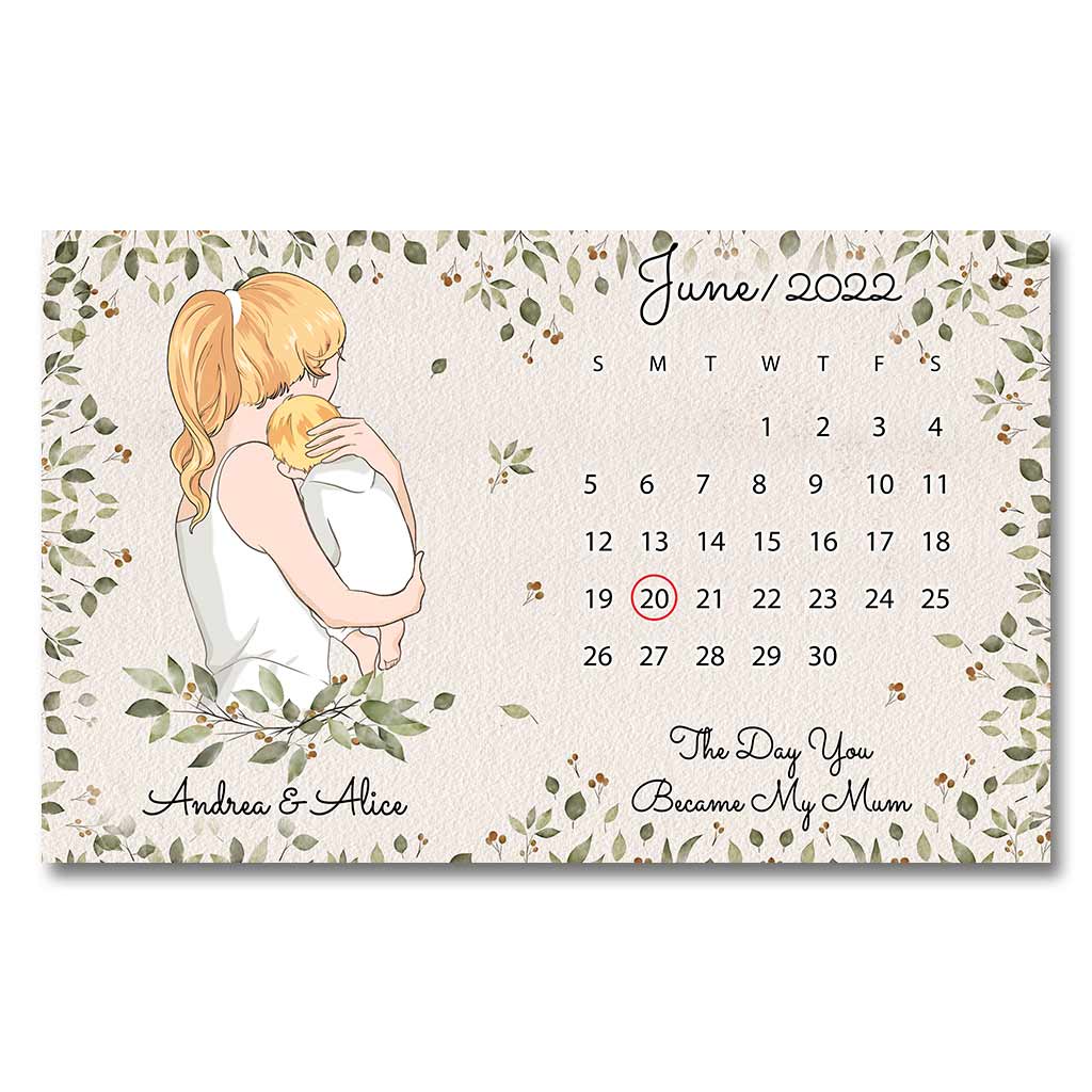 Der Tag, an dem du meine Mama wurdest – Personalisiertes Muttertagsposter