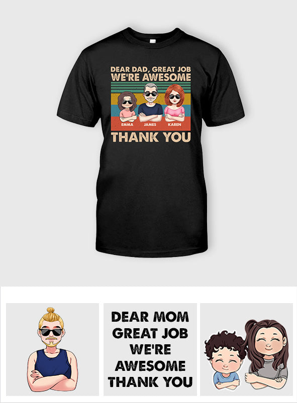 Lieber Papa, super gemacht! Wir sind spitze! Danke! – Geschenk für Papa, Opa, personalisiertes T-Shirt und Hoodie