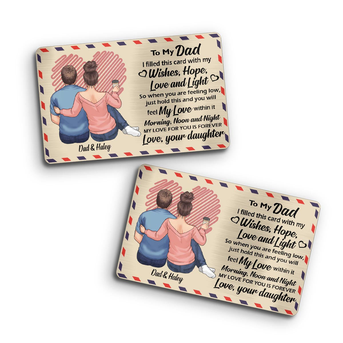 To My Dad - Personalized Father's Day Father Wallet Insert Card