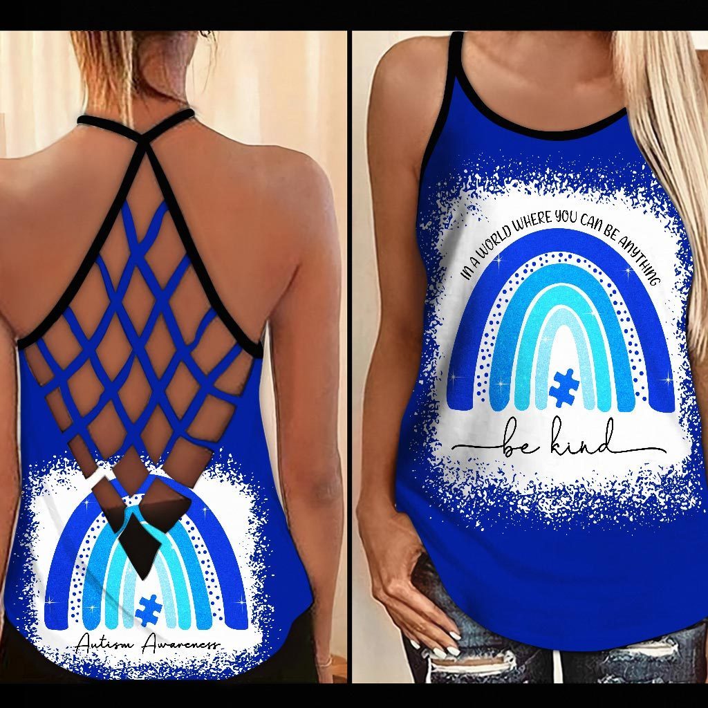 Sei freundlich – Tanktop mit Kreuz zur Sensibilisierung für Autismus