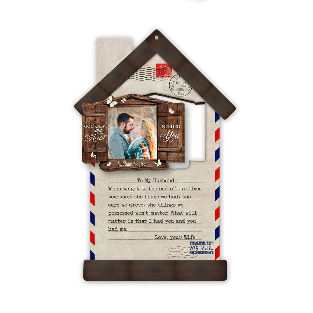 Wenn wir am Ende ankommen – Personalisierte Weihnachtskarte aus Holz für Paare zum Herausnehmen