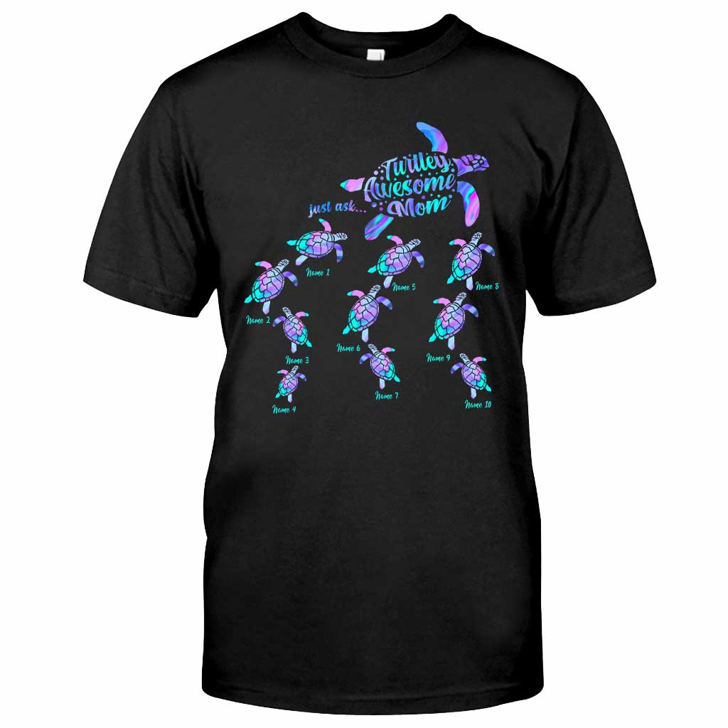 Personalisiertes T-Shirt und Hoodie „Turtley Awesome Mom“
