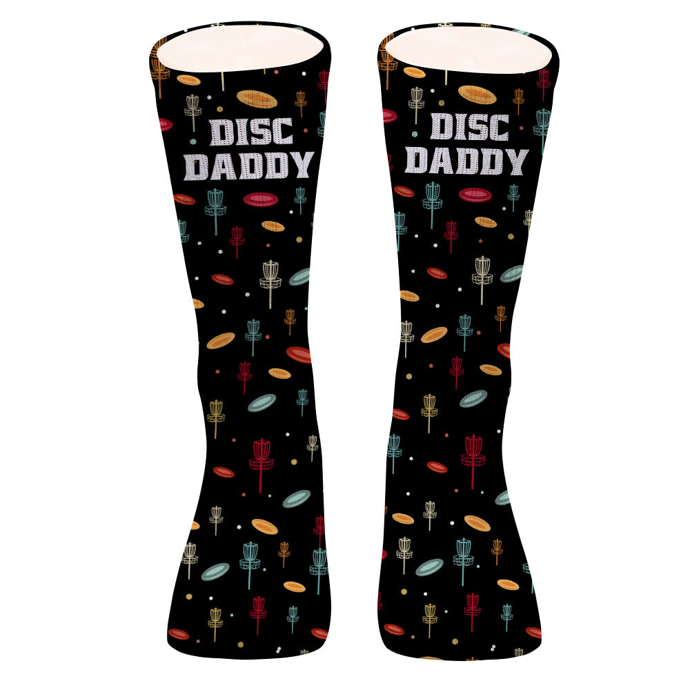 Disc Daddy - Disc Golf gift for dad, grandma, grandpa, mom - Personalized Socks