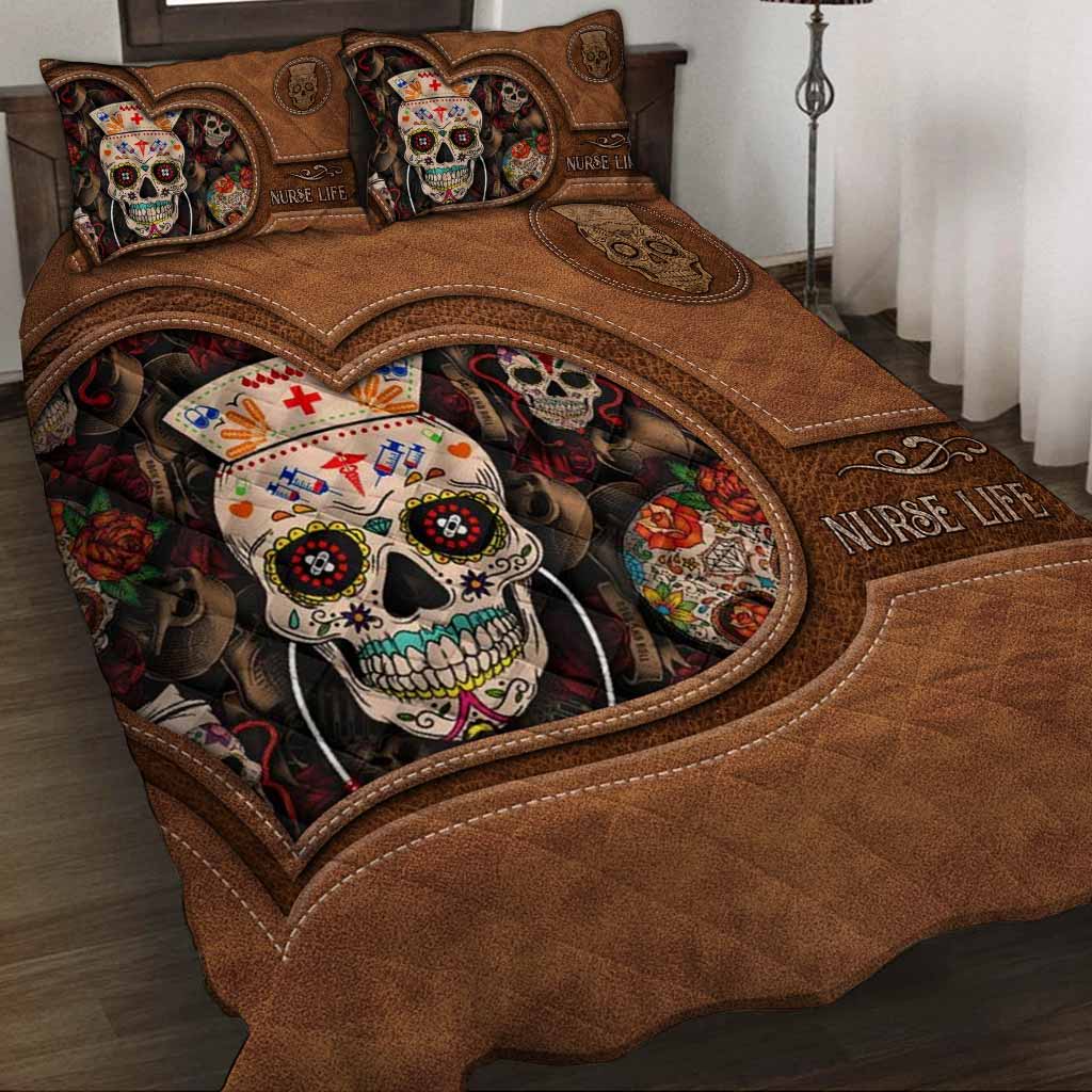 Krankenschwester-Bettwäsche-Set mit Ledermuster