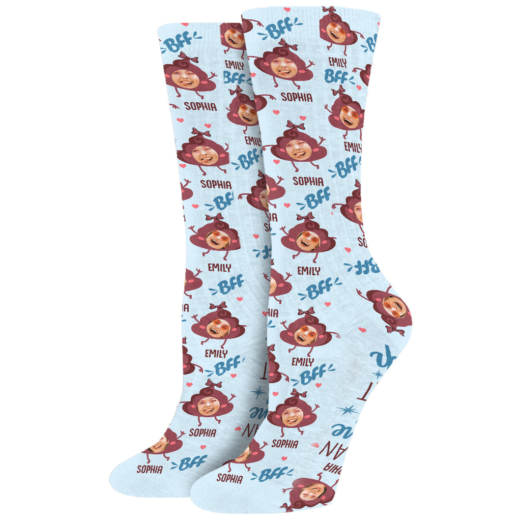 Weiter so – personalisierte Socken für beste Freundinnen
