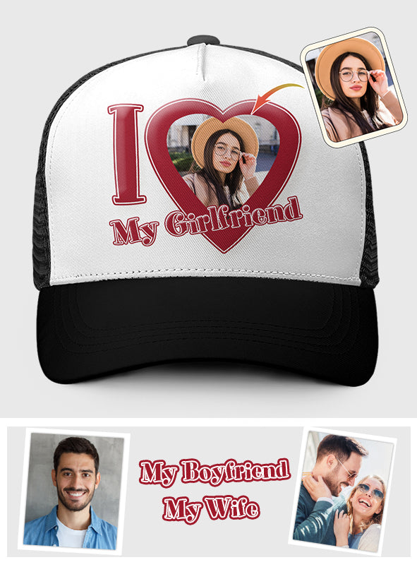 Ich liebe meine Freundin/meinen Freund/meine Frau... - Personalisierte Trucker-Mütze für Paare