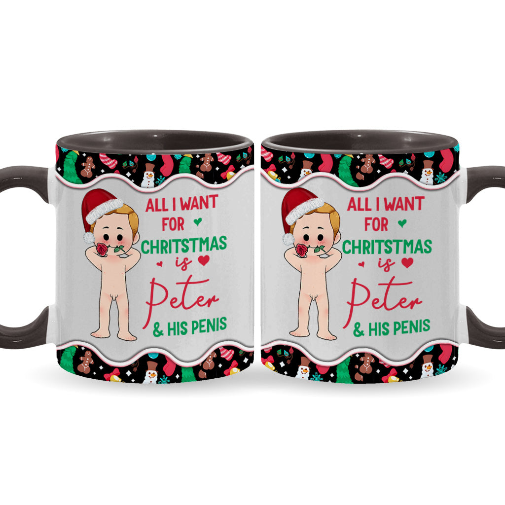 Alles, was ich mir zu Weihnachten wünsche – Personalisierte Tasse für Paare