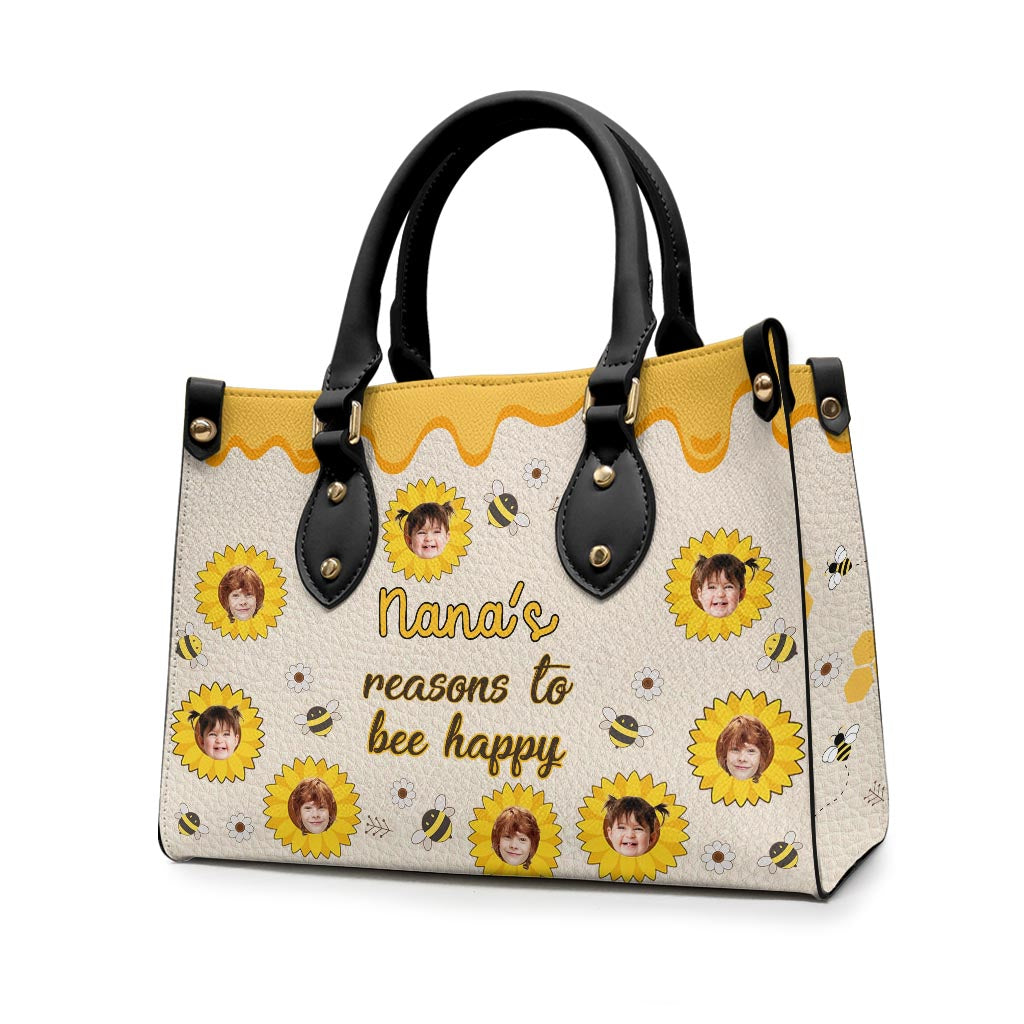 Nana's Reasons – Geschenk für Oma und Mama – Personalisierte Lederhandtasche