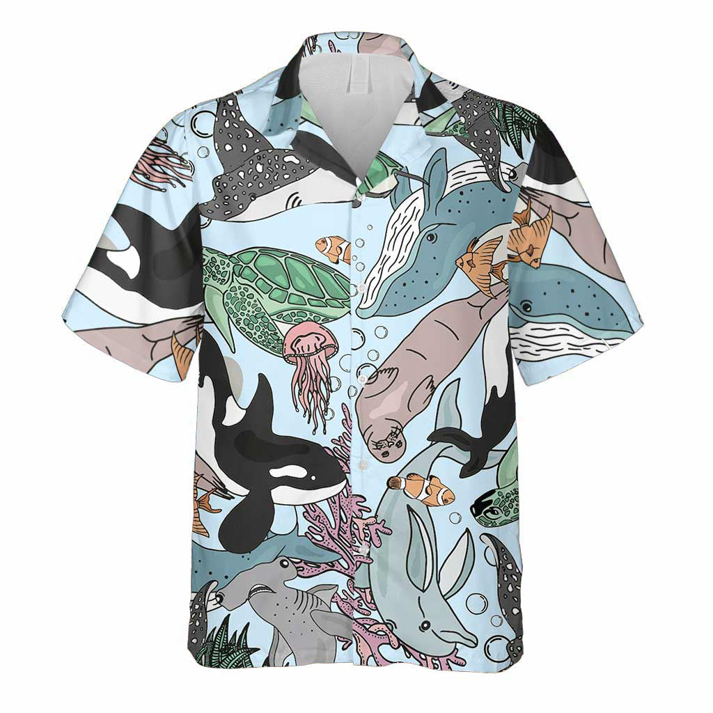 Sealife Orca Whale - Sea Lover Hawaiian Shirt
