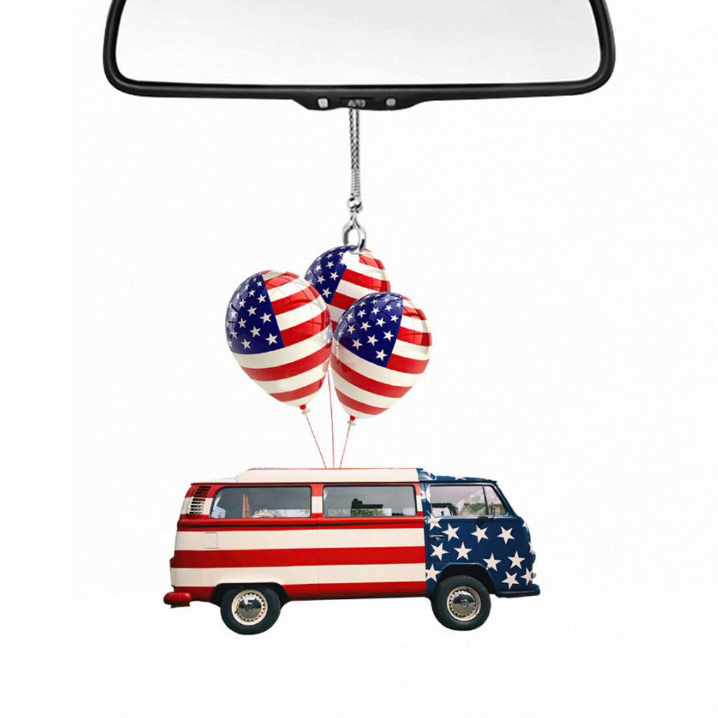 Camper Independence Day - Camping Car Ornament (Printed On Both Sides)