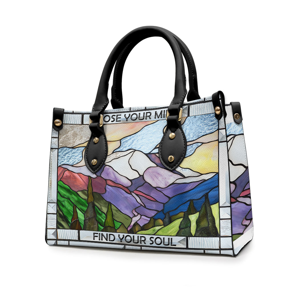 Verliere den Verstand – Wanderhandtasche aus Leder