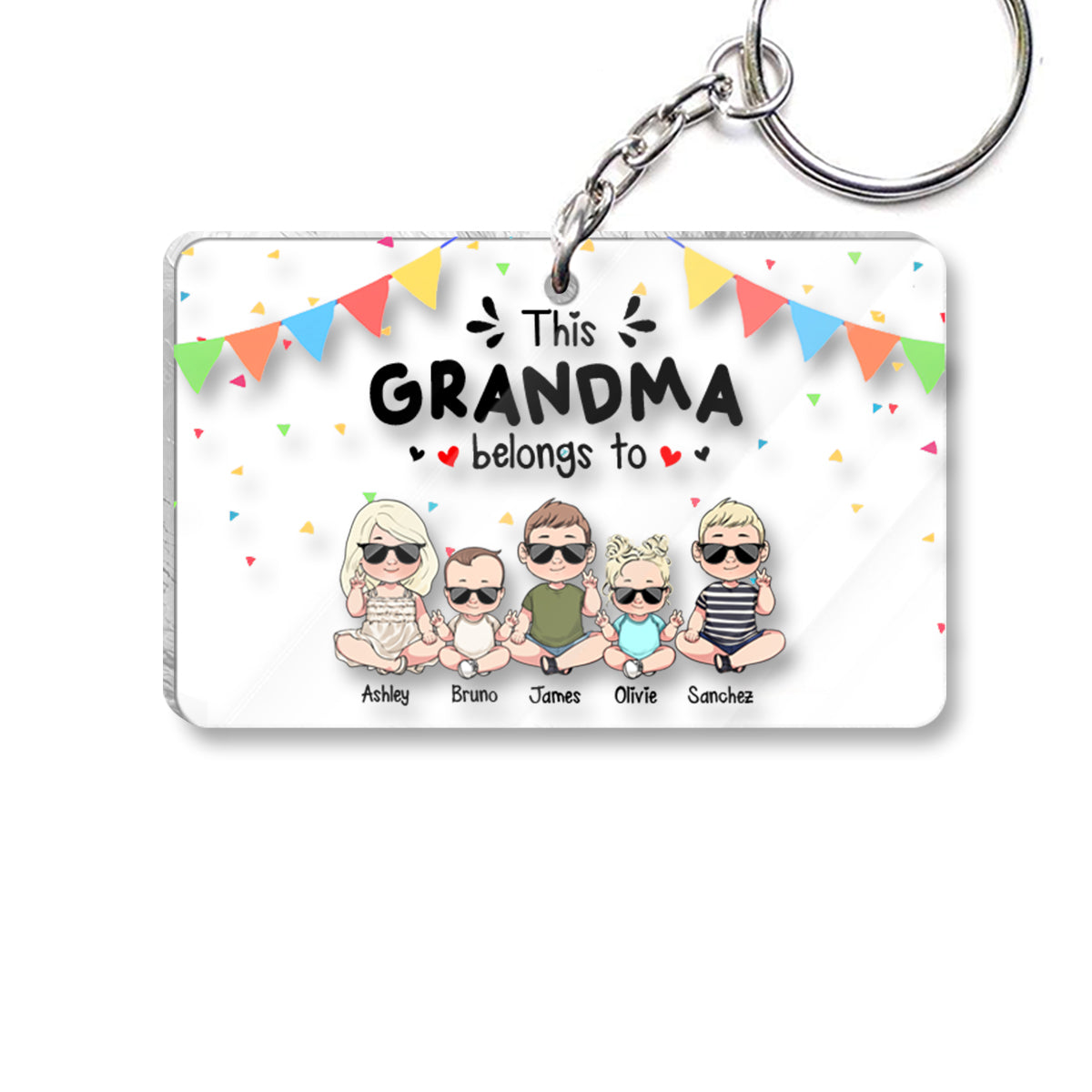 My Favorite People - Gift for grandpa, grandma, brother, sister, mom, dad, uncle, aunt - Personalized Keychain