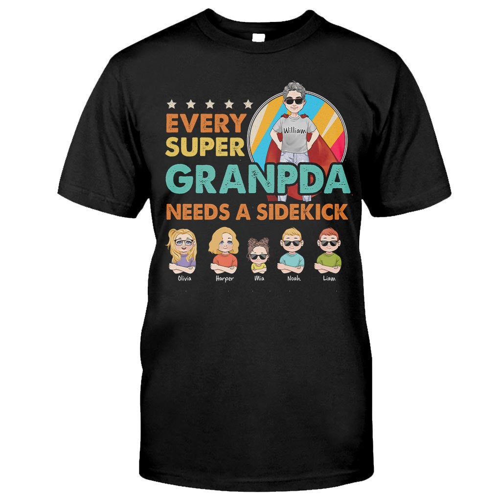 Super-Papa, Superheld – Geschenk für Papa, Opa, Onkel, Bruder – Personalisiertes T-Shirt und Hoodie