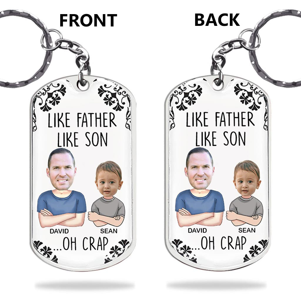 Like Father Like Daughter - Personalized Father Stainless Steel Keychain