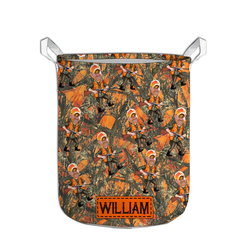 Photo Inserted Hunter - Personalized Hunting Storage Basket